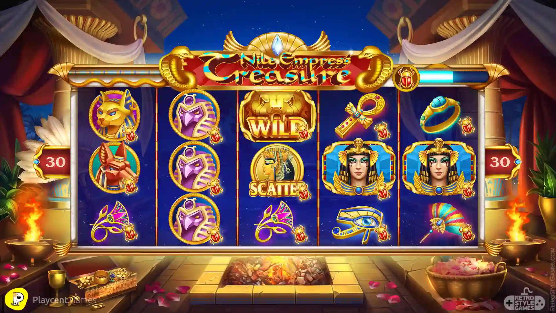 Nile-Empress-Treasure-2D-Slot-Game-Logo